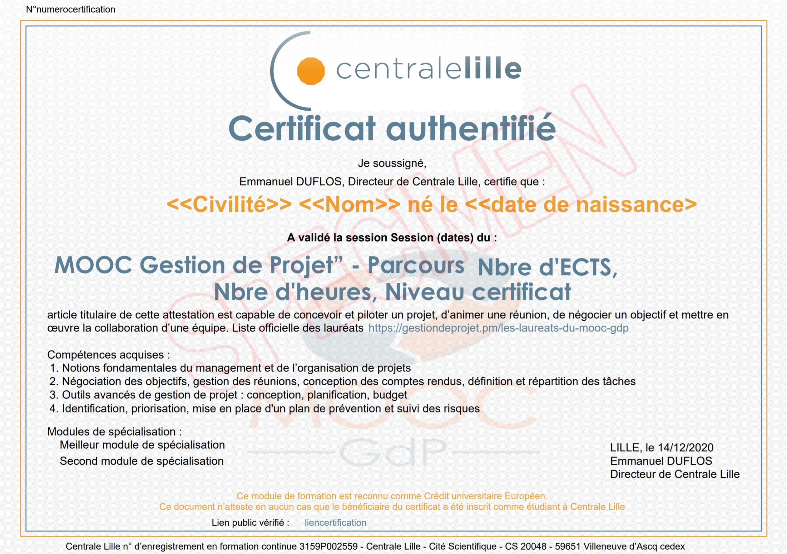 Examen Authentifié GdP27 - Parcours Avancé MOOC-GdP-AUTH-AVANCE